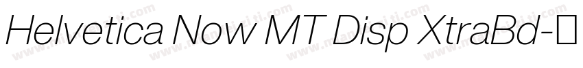 Helvetica Now MT Disp XtraBd字体转换